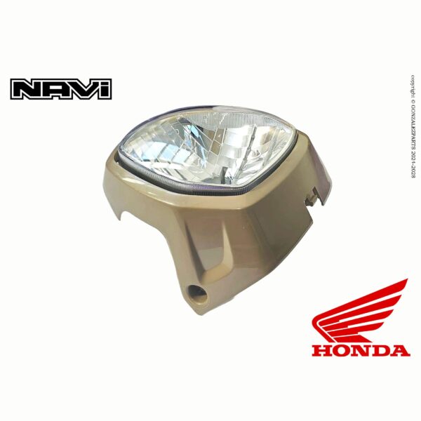 Honda Headlight & Cover Kit Ladakh Brown 2022-2023 Navi Nva110B OEM Up View