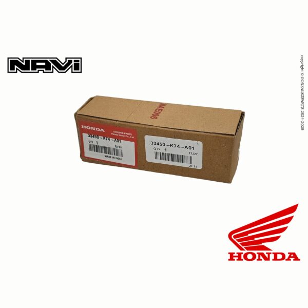 Honda Left Front Turn Signal 2022-2023 Navi Nva110B OEM 33450-K74-A01 Packed View