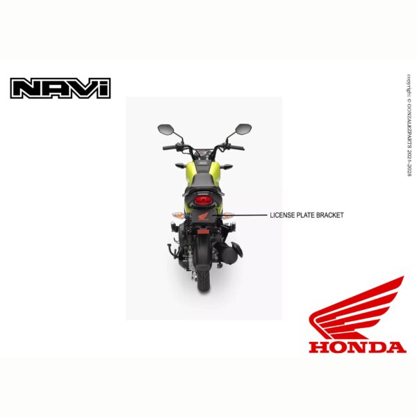 Honda Rear License Plate Bracket 2022-2025 Navi Nva110B Genuine OEM Installed View
