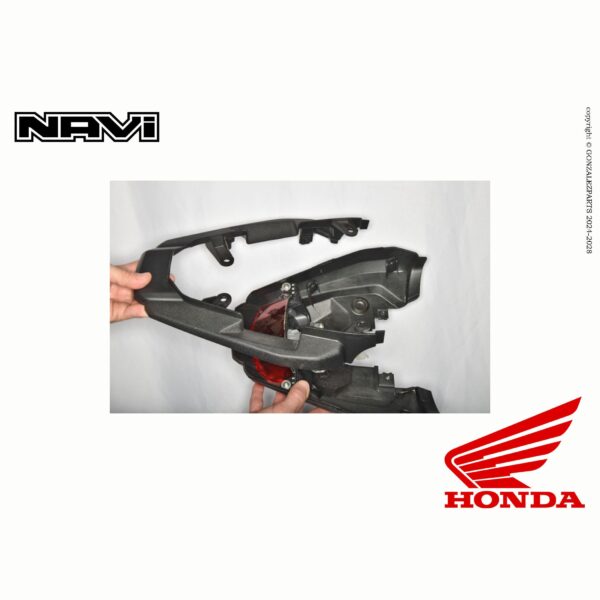 Honda Rear Upper Cowl Fairing 2022-2025 Navi Nva110B OEM 83710-K74-N00 Installed View