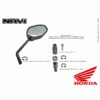 Honda Right Mirror 2022-2023 Navi Nva110B | 88210-K74-A01 Installation View