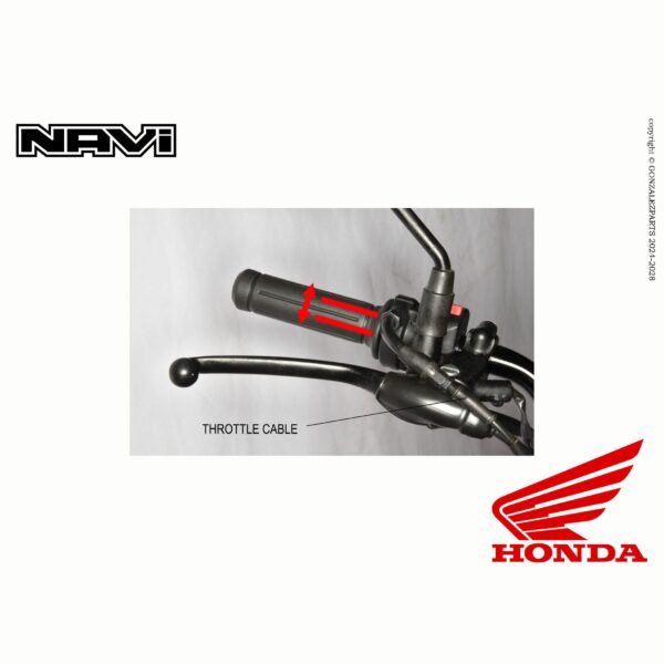 Honda Throttle Cable 2022-2025 Navi Nva110B OEM 06179-K74-A00 Installed View