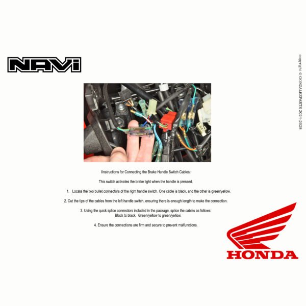 Honda Left Hand Brake Lever Upgrade Kit 2022-2024 Navi Nva110B New - Image 6