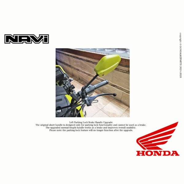 Honda Left Hand Brake Lever Upgrade Kit 2022-2024 Navi Nva110B New - Image 4