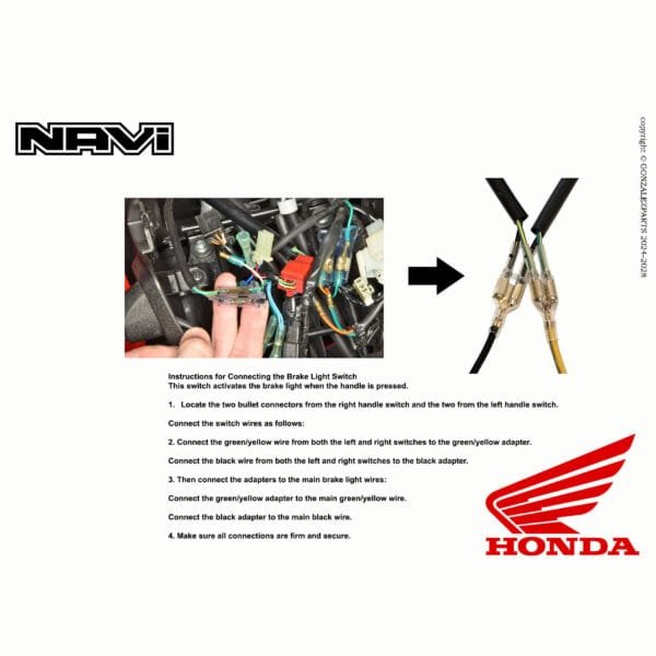 Honda Left Hand Brake Lever Upgrade Kit 2022-2024 Navi Nva110B New - Image 3